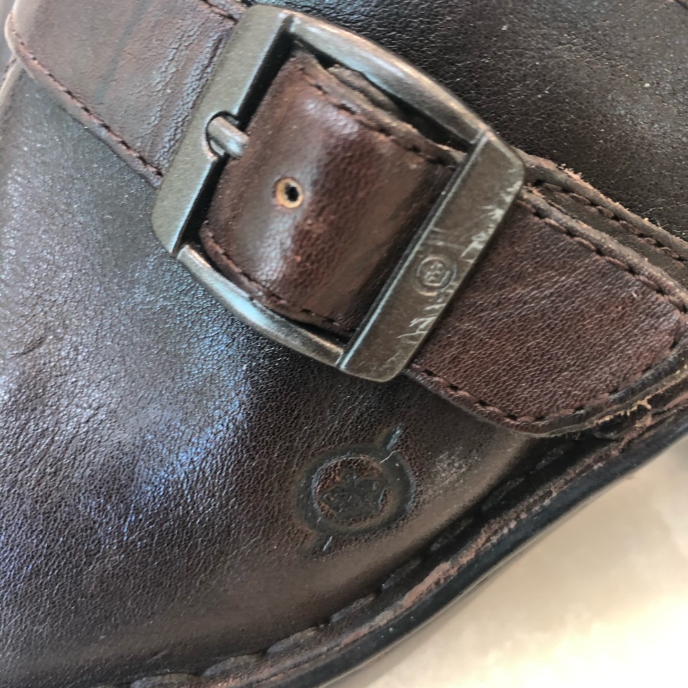 Born clogs brown leather slides Sz 8 - Picture 9 of 15